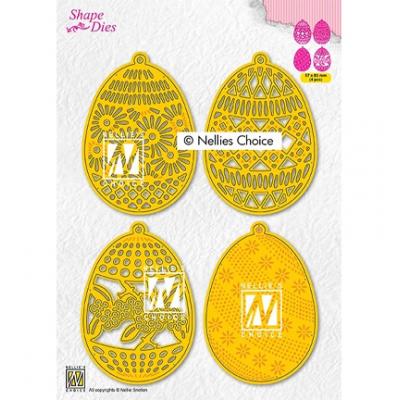 Nellie's Choice Shape Dies - 4 Easter Eggs